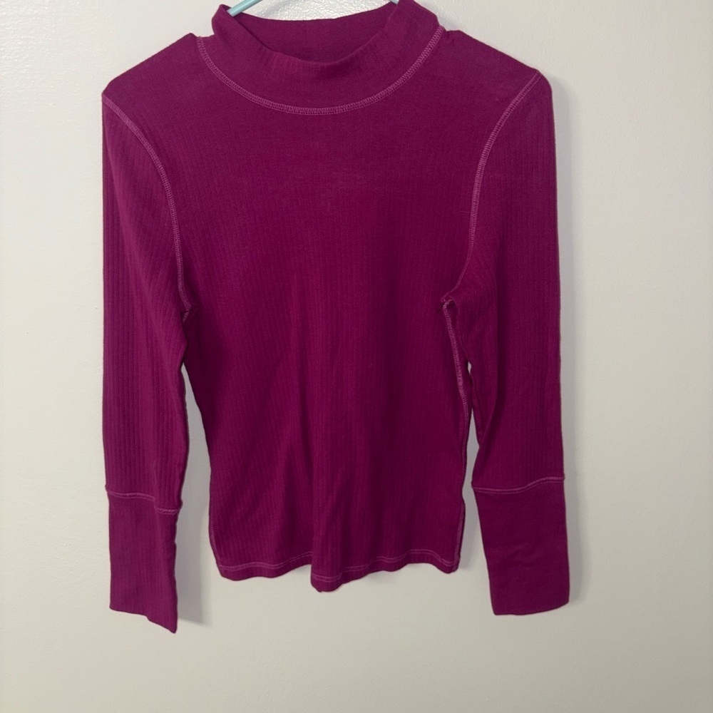Free people Women's Ribbed Long Sleeve Top - plum